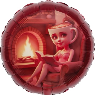 Шар (18''/46 см) Круг, Балерина, 1 шт.