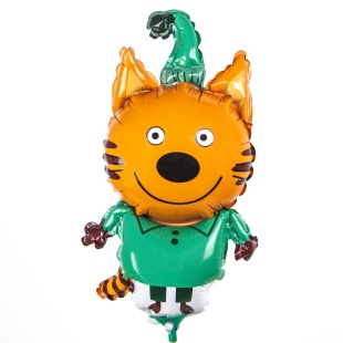 Шар с клапаном (14''/36 см) Мини-фигура, Три Кота, Компот, 5 шт. в уп.